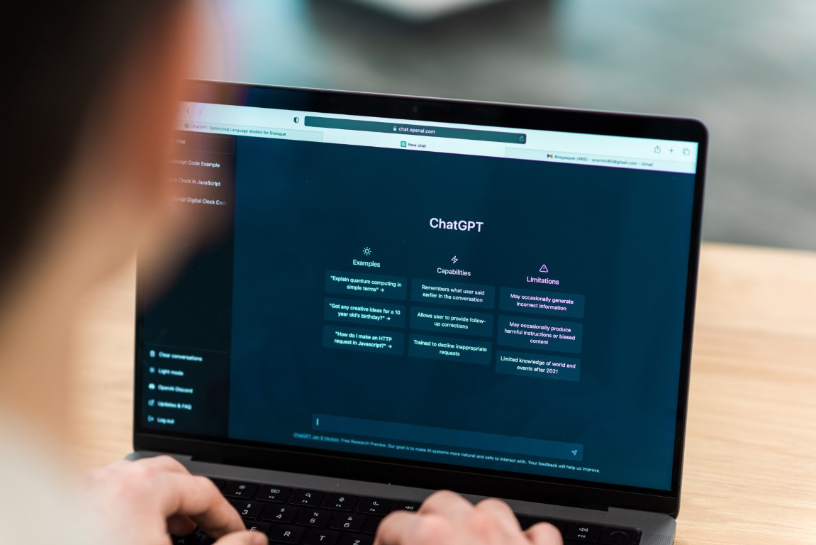 opened ai chat laptop Medium