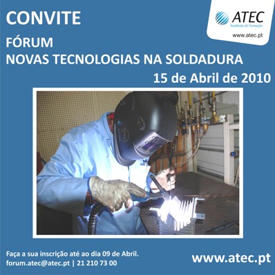 Convite Fórum Novas Tecnologias na Soldadura